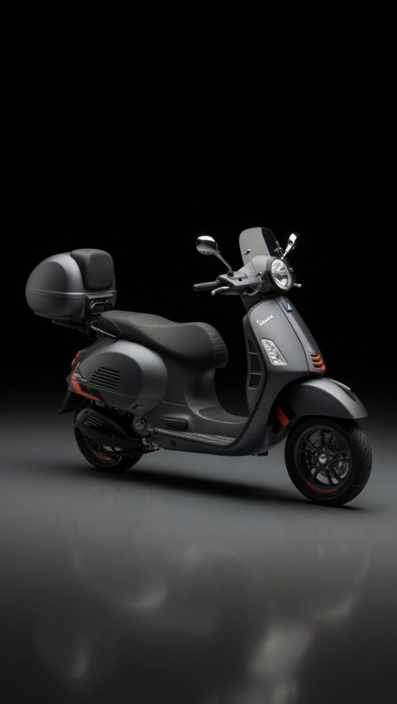 Vespa GTS 310 2026 Gris Mat - Vue Avant du nouveau scooter premium à Tanger.